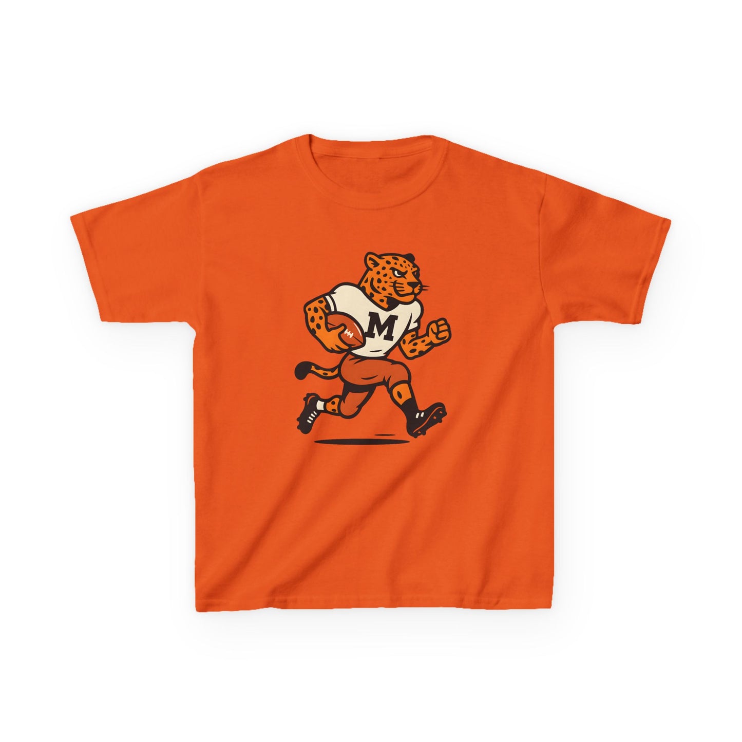 Retro Leopard Football Tee - Youth