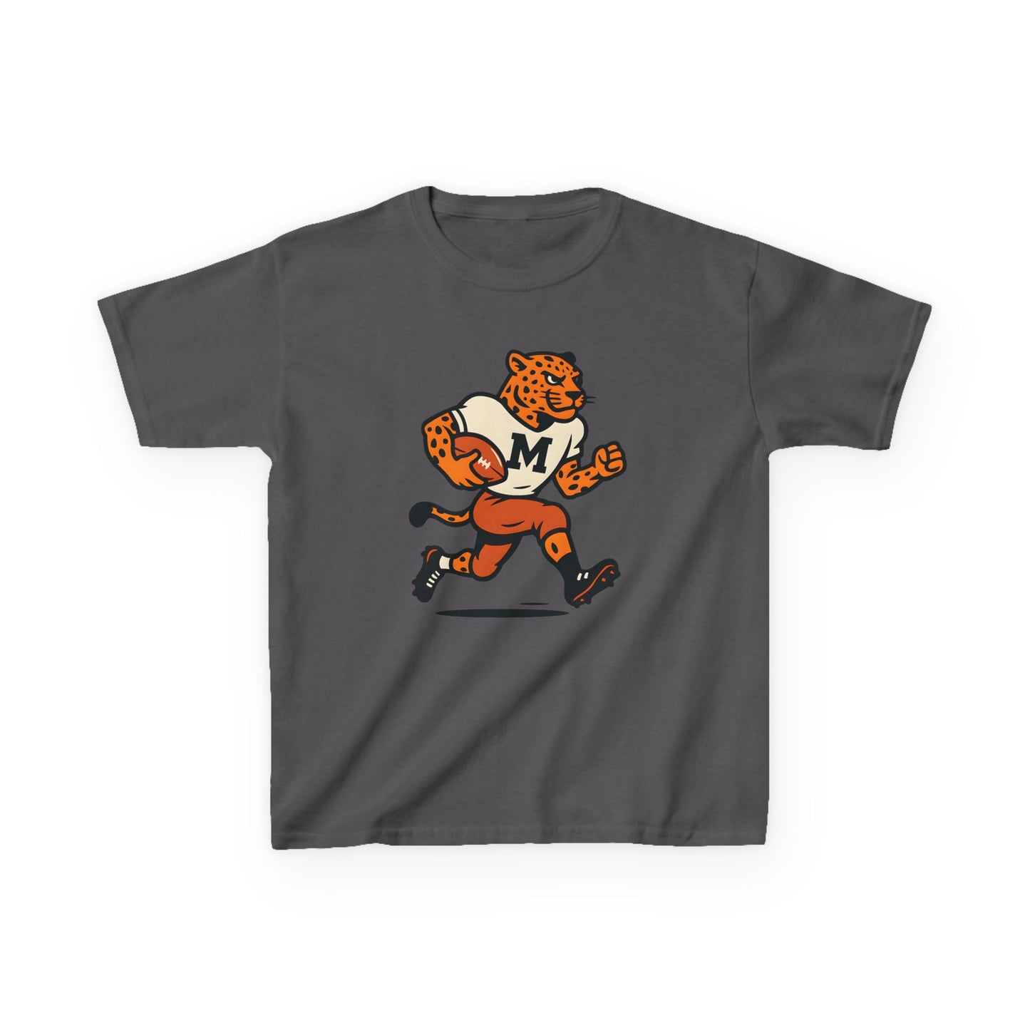 Retro Leopard Football Tee - Youth