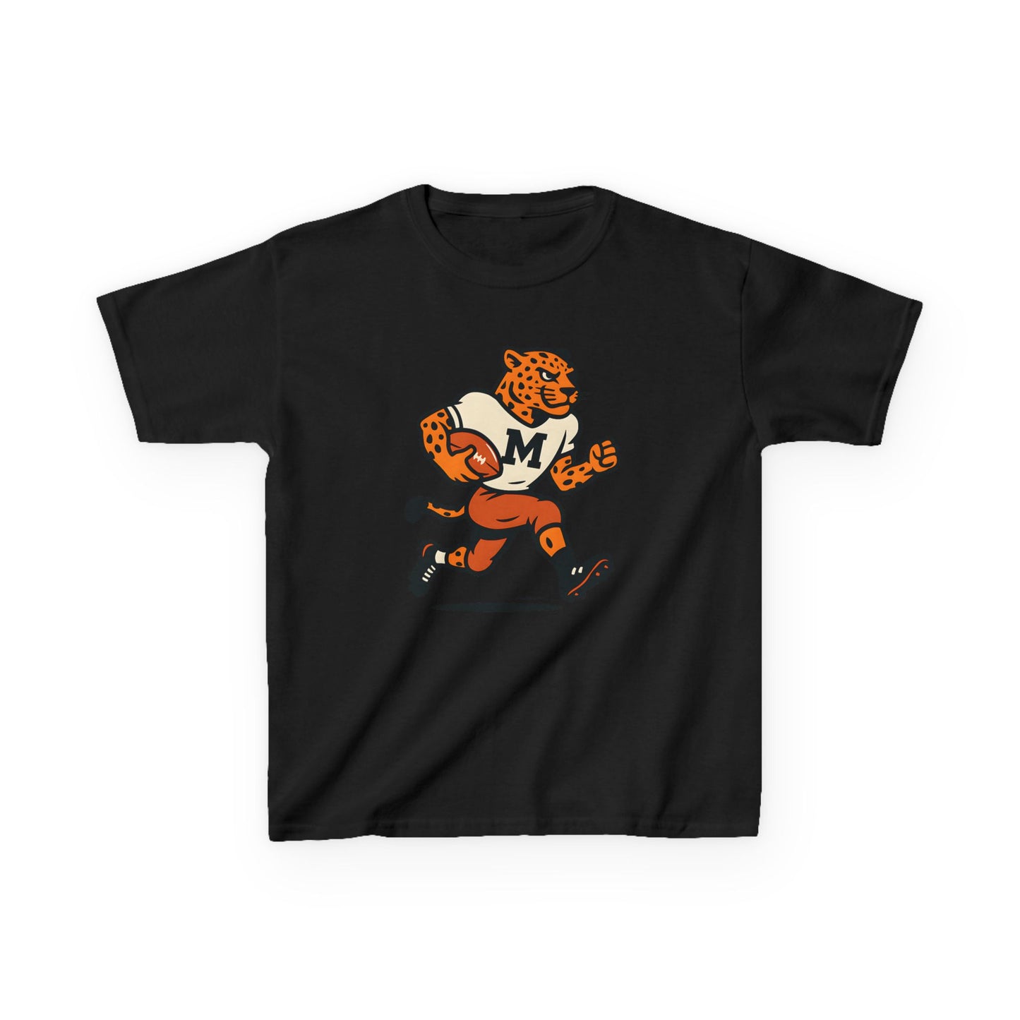 Retro Leopard Football Tee - Youth