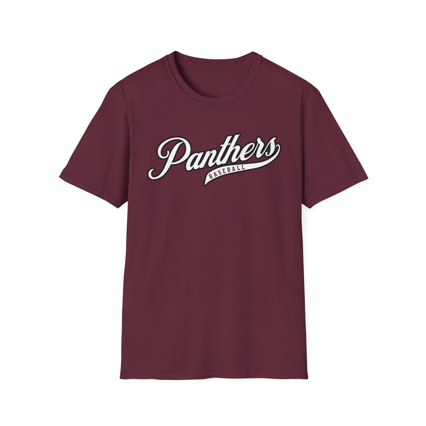 Panthers Baseball Script T-Shirt