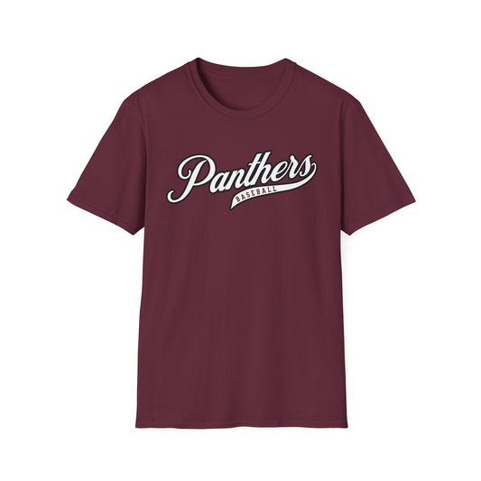 Panthers Baseball Script T-Shirt