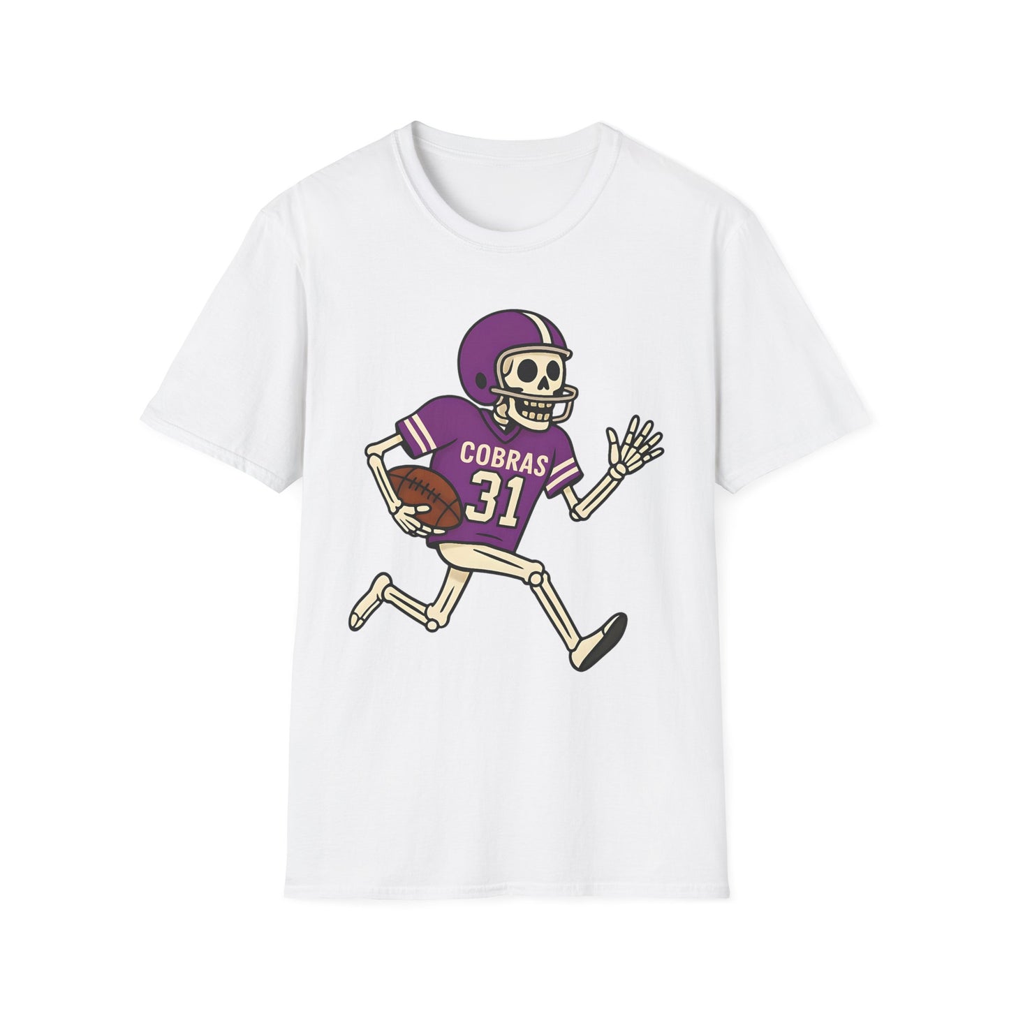 Fountain Lake Skeleton Football Tee