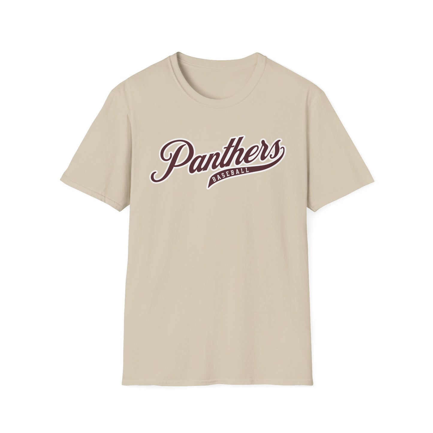 Panthers Baseball Script T-Shirt