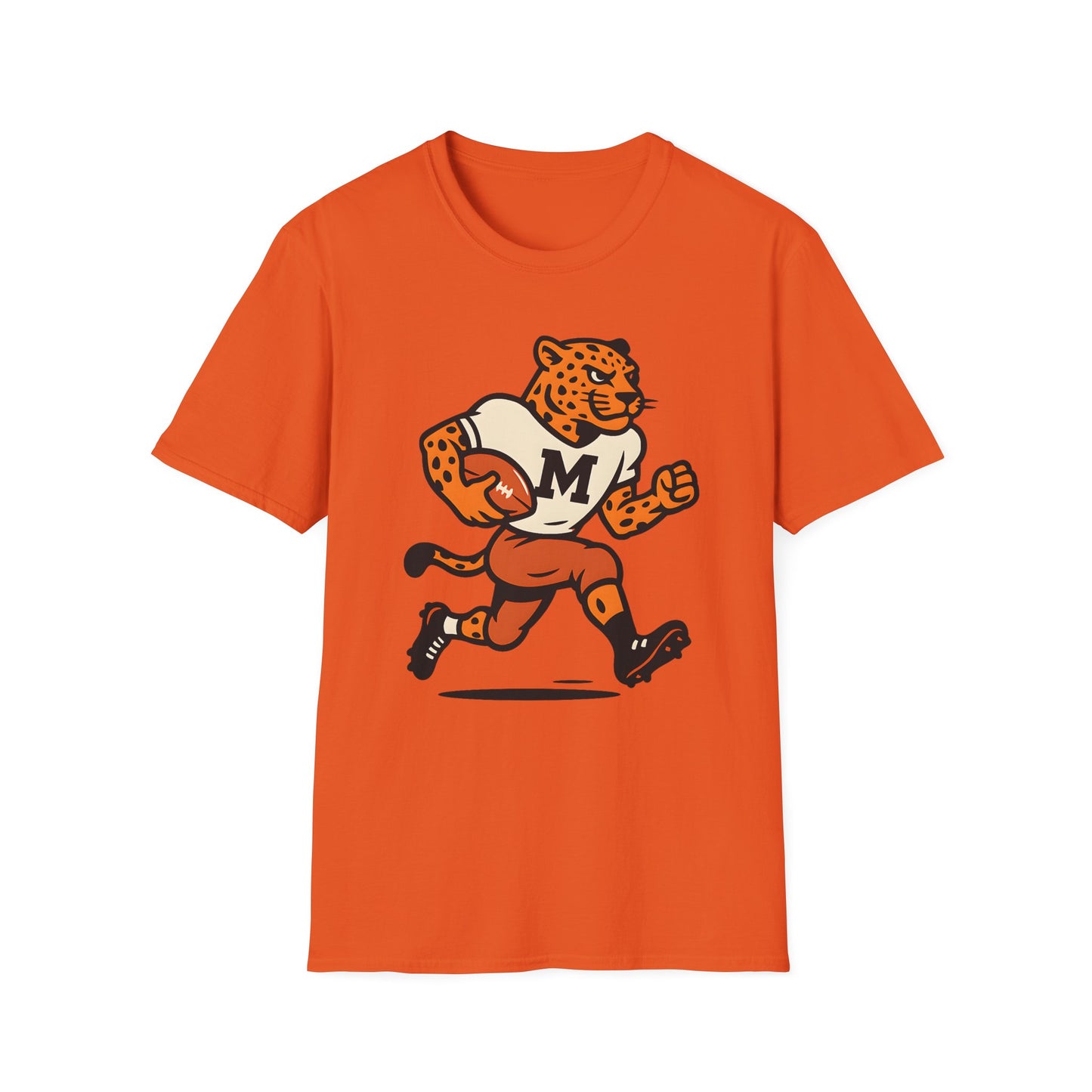Retro Leopard Football Tee