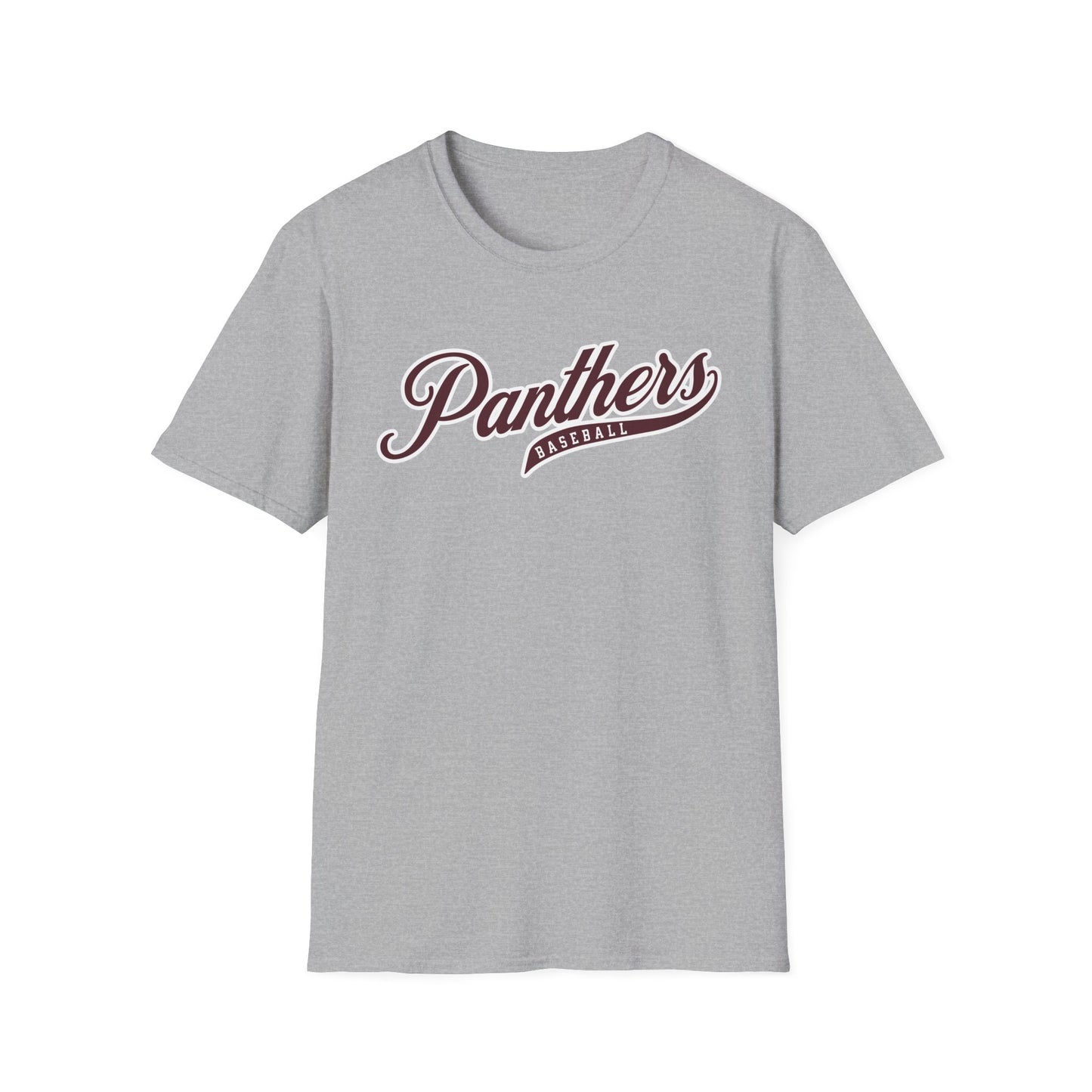 Panthers Baseball Script T-Shirt
